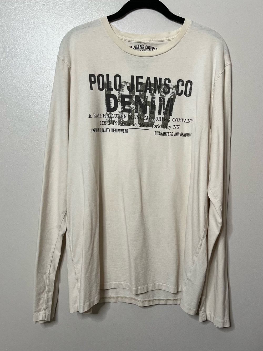 Polo Jeans Co Vintage Long Sleeve T Shirt Mens L